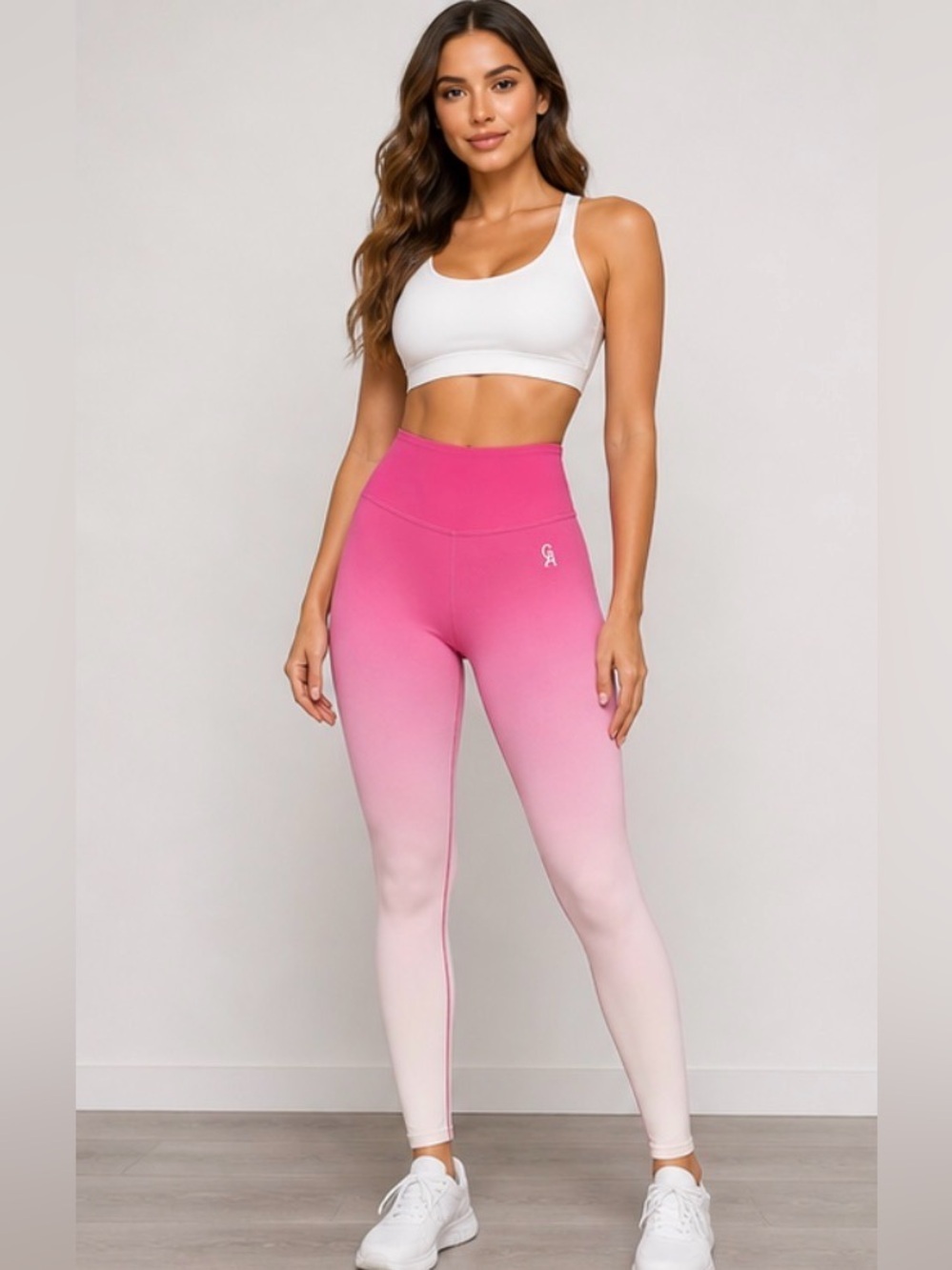 Good American Pink Ombré Leggings High Waisted Sculpting Fit NWT Size 1